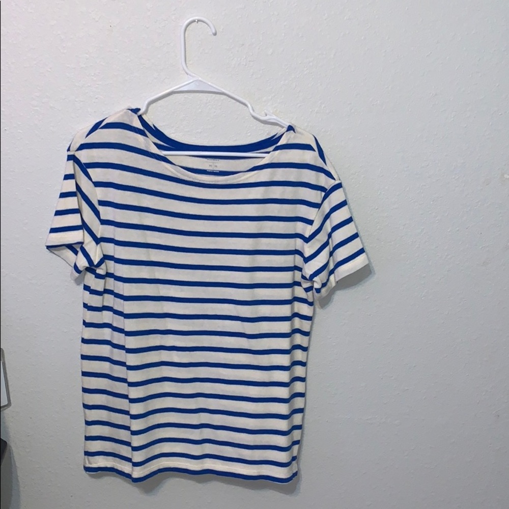 Old Navy Blue and White striped shirt